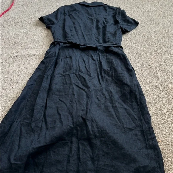 100% European Linen Button Front Dress - Picture 13 of 14